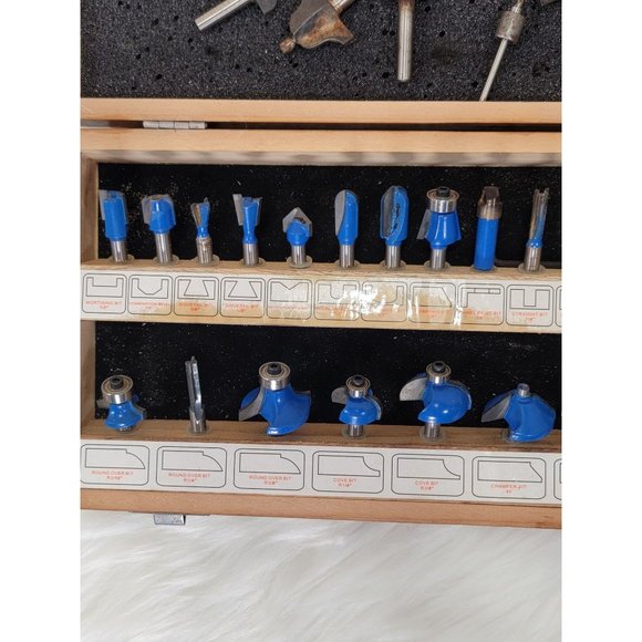 Handy Man | Other | Handy Man Toughtest 4 Router Bit Set In Wood Box ...